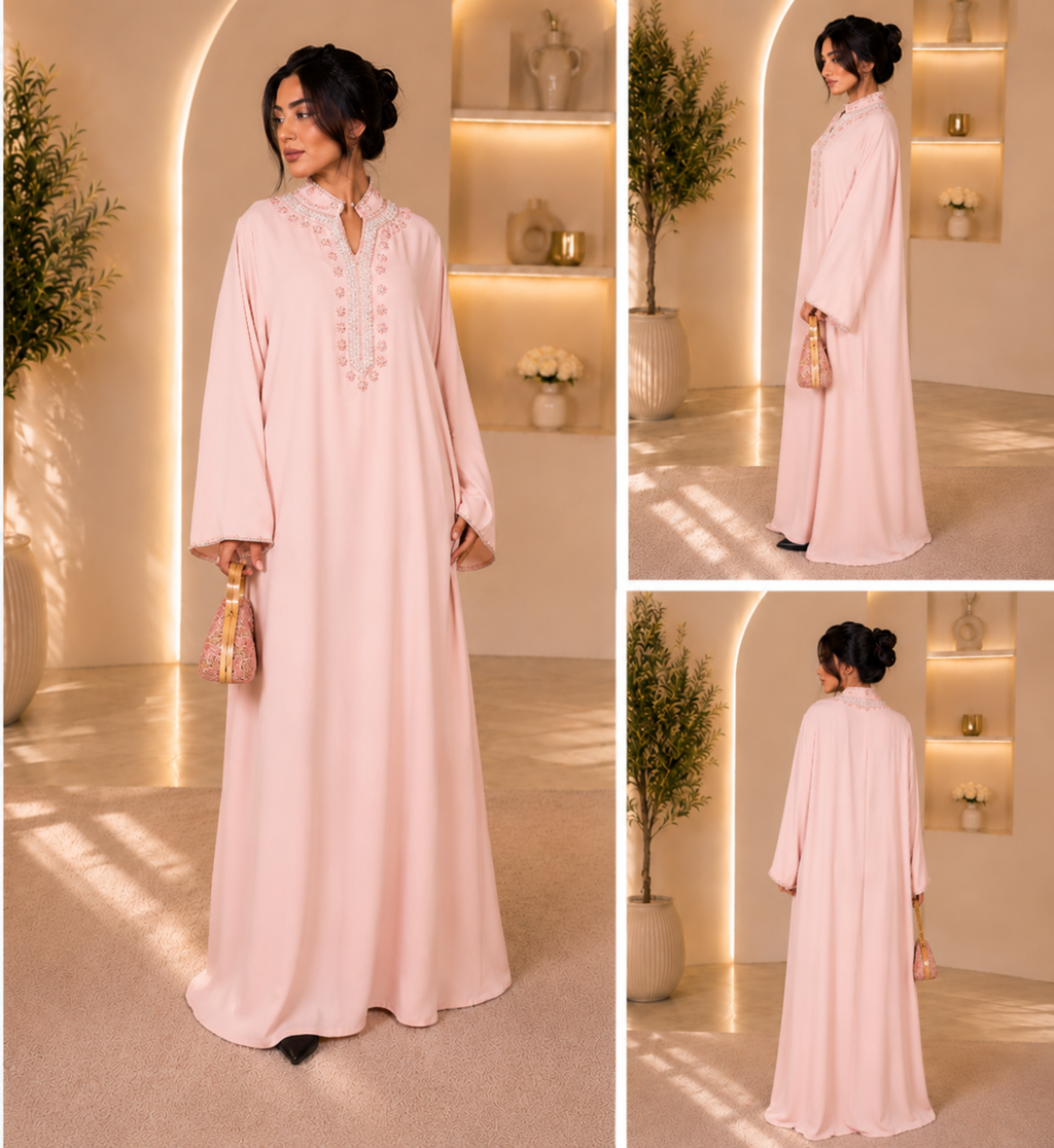 Abaya de Dubai - Blush Elegance Abaya