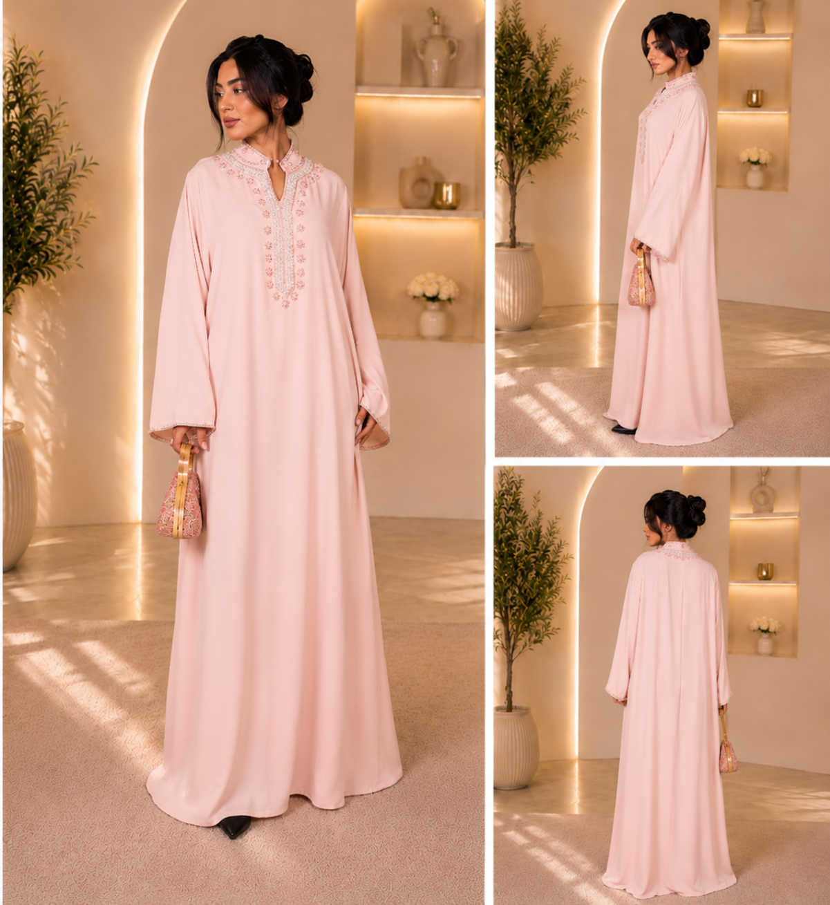 Abaya de Dubai - Blush Elegance Abaya