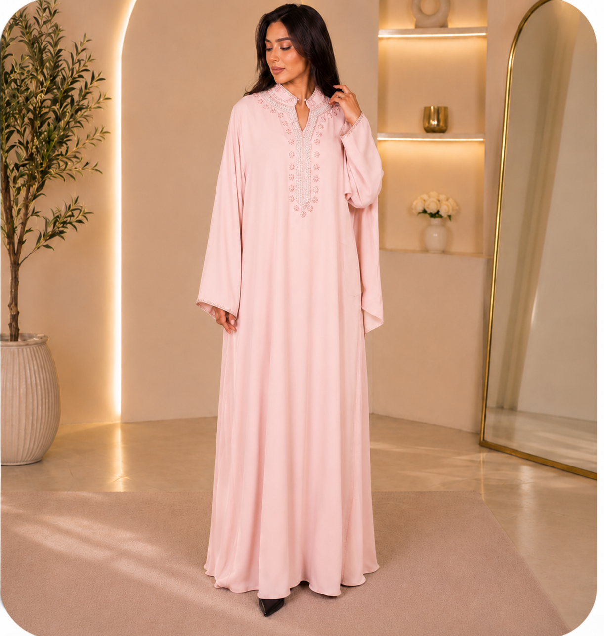 Abaya de Dubai - Blush Elegance Abaya
