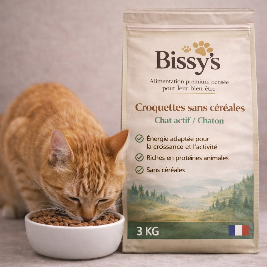 Croquette sans céréales-chat actif /chaton