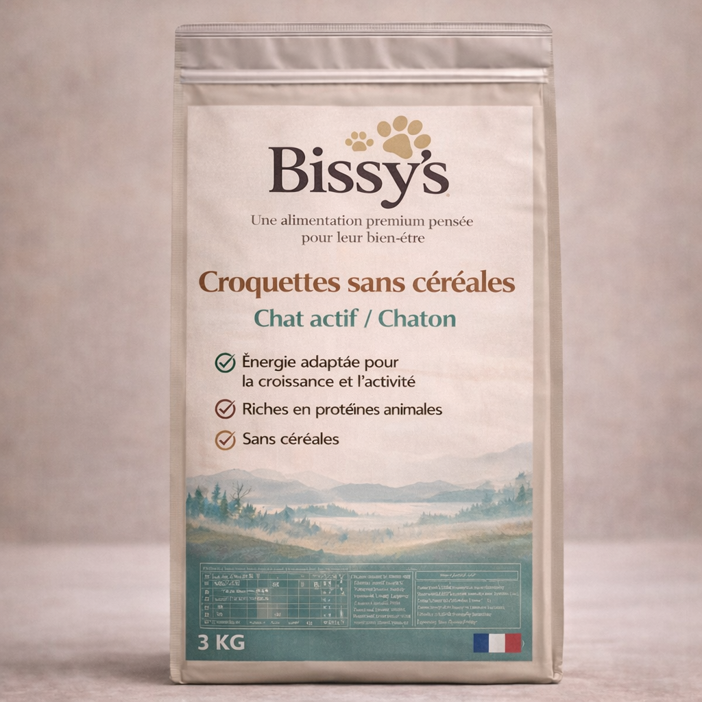 Croquette sans céréales-chat actif /chaton