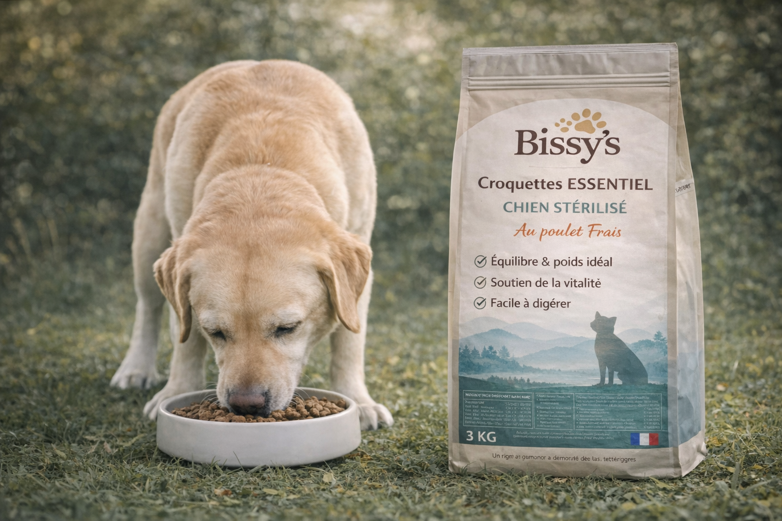 Croquettes – Chien stérilisé ou sédentaire – Poulet frais